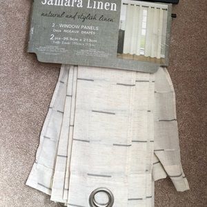 White and Gray Curtain Panels 36”x84”